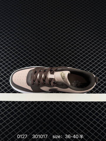 Nike Court Borough Low White Brown Pink EU 36-40 5 Casual - Unisex (BS-72928)