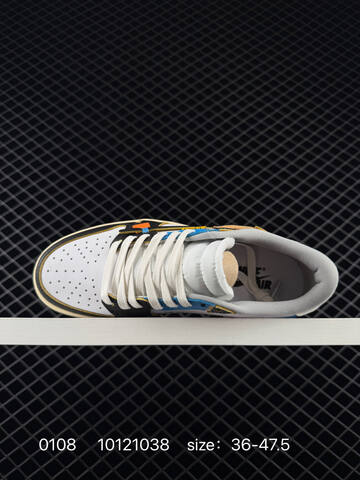 Jordan Air Jordan 1 Low Off White White Blue Black Cream Orange EU 36-47 5 Sneaker - Unisex (BS-79871)