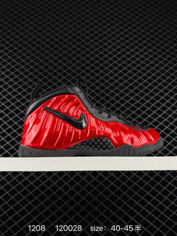 Nike Air Foamposite One Premium Red Black 40-45 Basketball - Men's (BS-73803)