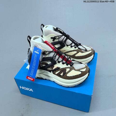 HOKA ONE ONE Mafate X Hike TPU Cream Black Orange Red EU 40-45 Trail Shoe Trail Running Sneakers - Men's (BS-69341)