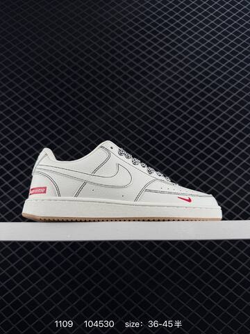 Nike Court Vision Low Sail Black Red Gum EU 36-45 Casual - Unisex (BS-74281)
