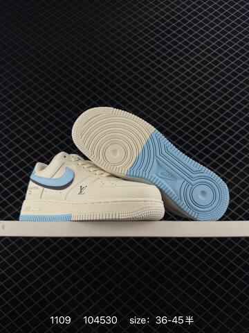 Nike Air Force 1 Low White Light Blue Black EU 36-45 Lifestyle - Unisex (BS-74273)
