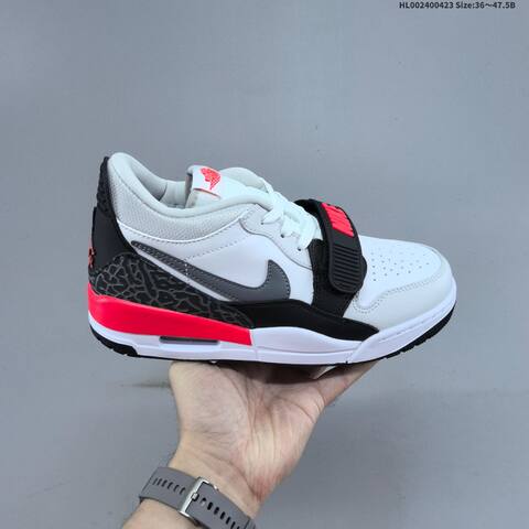 Jordan Legacy 312 Low White Black Grey With Infrared Pink EU 36-47 5 Lifestyle - Unisex (BS-66079)