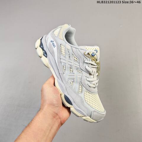 ASICS GEL-NYC Cream Grey Blue EU 36-46 Running Shoe Running Sneakers - Unisex (BS-69241)
