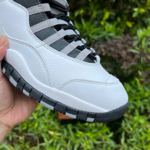Jordan Air Jordan 10 Retro HJ6779 104 White Black Light Steel Grey US 9 5 UK 8 5 BR 41 EUR 43 Cm 27 5 Basketball Shoe - Men s BS-87068