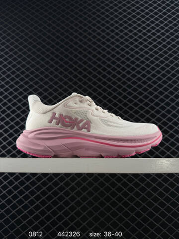 HOKA ONE ONE Clifton 10 White Light Pink Hot Pink EU 36-40 Running Shoe Running Sneakers - Unisex (BS-86493)