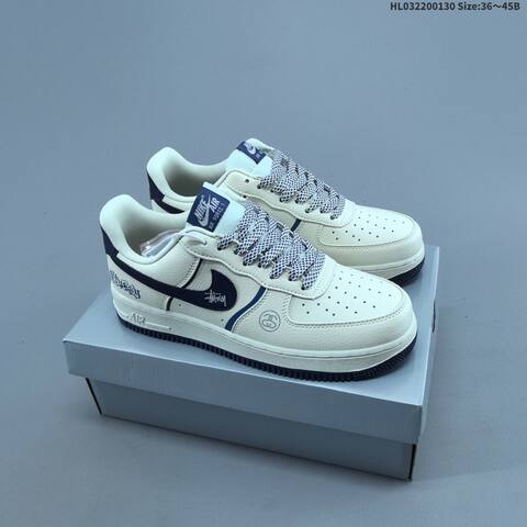 Nike Air Force 1 07 LV8 Beige White Burgundy Gold EU 36 45 Skate Shoe EU 36-45 - Unisex BS-61635