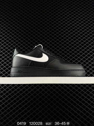 Nike Air Force 1 07 Black With White Swoosh EU 36-45 Lifestyle - Unisex (BS-72007)
