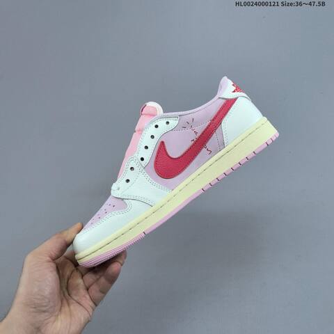 Nike Air Jordan 1 Low Travis Scott Pink Light Blue White 36 47 5 Casual - Unisex (BS-66902)