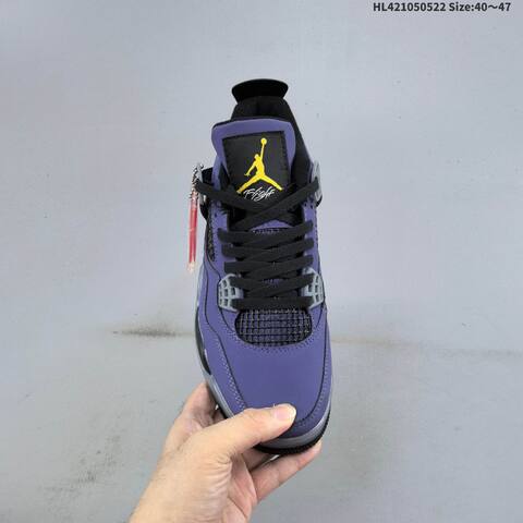 Jordan Air Jordan 4 Retro FV5029-500 Purple Black Grey Yellow EU 40-47 Basketball - Men's (BS-65899)