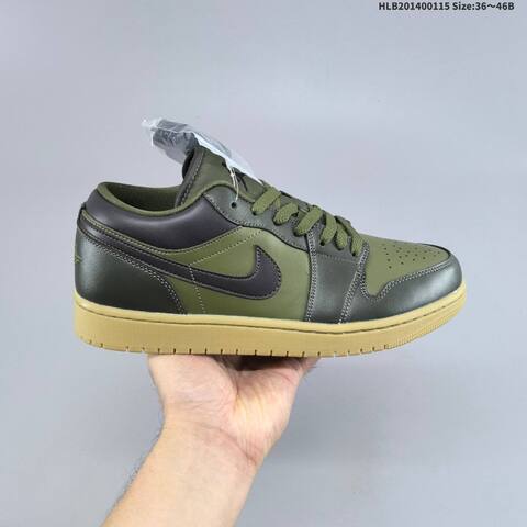 Jordan Air Jordan 1 Low Black Red With Gold Accents 36 46B Lifestyle - Women's (BS-66956)
