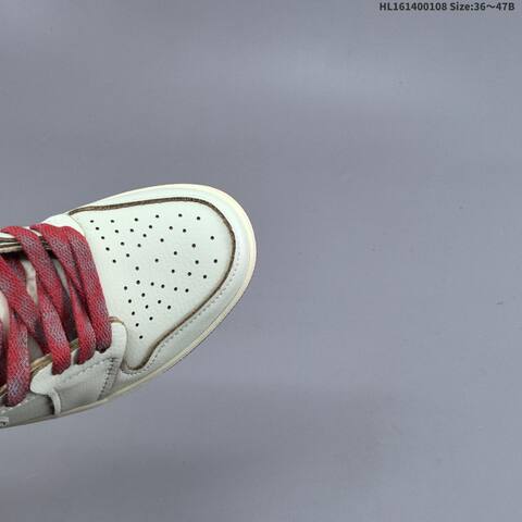 Nike Air Jordan 1 Retro High White Grey Red 36-47 Basketball - Unisex (BS-67054)