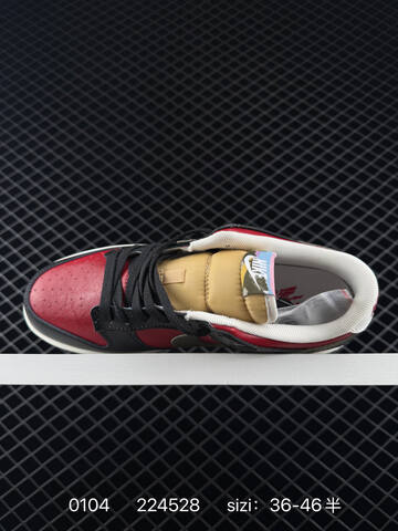 Nike SB Dunk Low Red Black Olive Cream 36-46 5 Skate - Unisex (BS-73335)