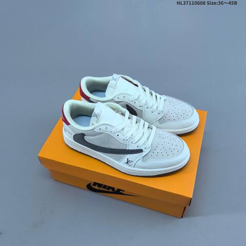 Gucci Nike Air Jordan 1 x Travis Scott AIR JORDAN DIY White Grey Green (BS-65796)