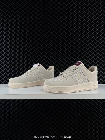 Nike Air Force 1 07 Light Beige Burgundy White EU 36-45 Lifestyle - Unisex (BS-70064)