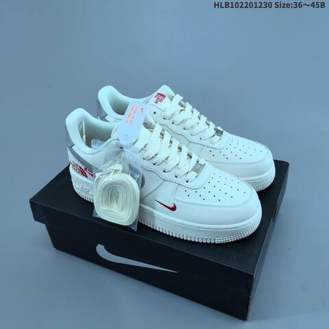 Nike Air Force 1 07 LV8 Off White Brown Red EU 36-45 Sneaker - Unisex BS-62325