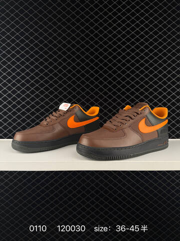 Nike Air Force 1 07 Brown Orange Black EU 36-45 Lifestyle - Unisex (BS-73217)