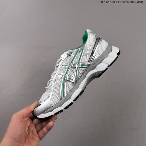 ASICS Gel-Kayano 12 1 White Silver Green EU 36-45 Running Shoe Running Sneakers - Unisex (BS-69149)