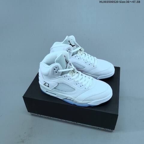 Jordan Air Jordan 5 Retro White Silver 36 47 5 Basketball - Unisex (BS-65916)