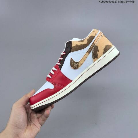 Jordan Air Jordan 1 Low OG White Red Brown Tan EU 36-46 Casual - Unisex (BS-66937)