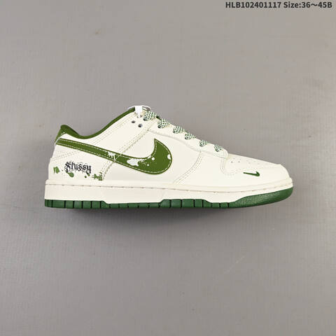 Nike Dunk Low White Green EU 36-45 Casual - Unisex (BS-63573)