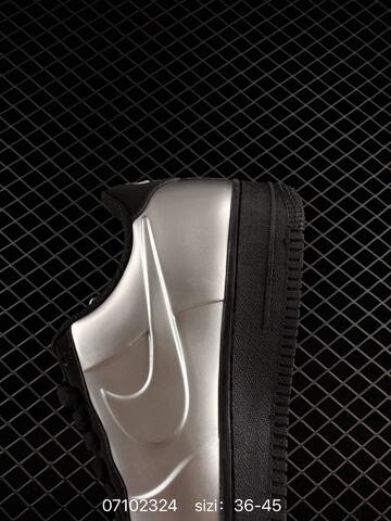 Nike Air Force 1 07 Metallic Silver Black EU 36-45 Casual - Unisex (BS-70307)