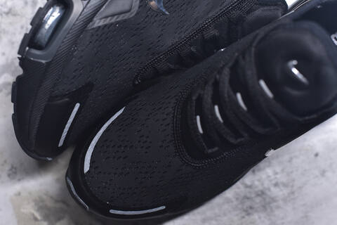 Nike Air Max 270 Premium Black Metallic Silver Running Shoe BS-59822