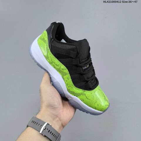 Jordan Air Jordan 11 Retro Low Black Volt Green White And White Yellow EU 36-47 Basketball - Unisex (BS-66217)