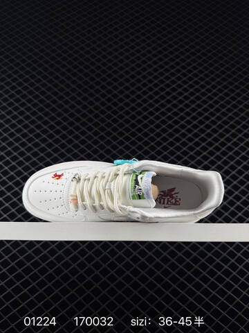 Nike Air Force 1 07 White With Multicolor Embroidered Accents EU 36-45 5 Lifestyle - Unisex (BS-72979)