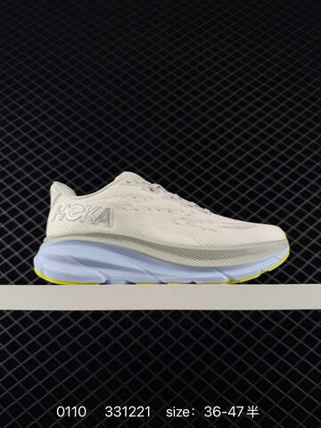 HOKA ONE ONE Clifton 7 White Light Blue Blue Yellow EU 36-47 Running Shoe Running Sneakers - Unisex (BS-86327)