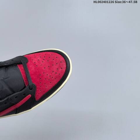 Jordan Travis Scott x Air Jordan 1 Low Black Red EU 36-47 5 Lifestyle - Unisex (BS-67270)