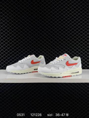 Nike Air Max 1 White Grey Cream Orange EU 36-47 Lifestyle - Unisex (BS-71067)