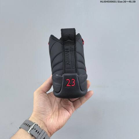 Jordan Air Jordan 12 Retro Black Red 36-48 5 Basketball - Unisex (BS-65826)