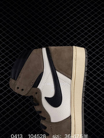 Jordan Air Jordan 1 Retro High OG Travis Scott Mocha CD4487-100 Dark Brown White Black Sail EU 36-47 5 Sneaker - Unisex BS-79484