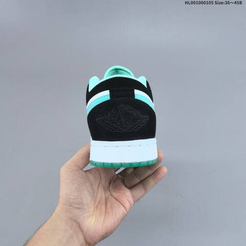 Jordan Air Jordan 1 Low Black White Turquoise EU 36-45 Lifestyle - Unisex (BS-67100)