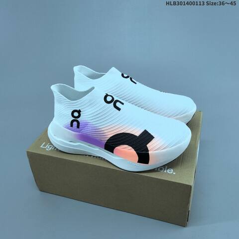 On Cloudboom Strike LS White Black Neon Yellow EU 36-45 Running Shoe Running Sneakers - Unisex (BS-69710)