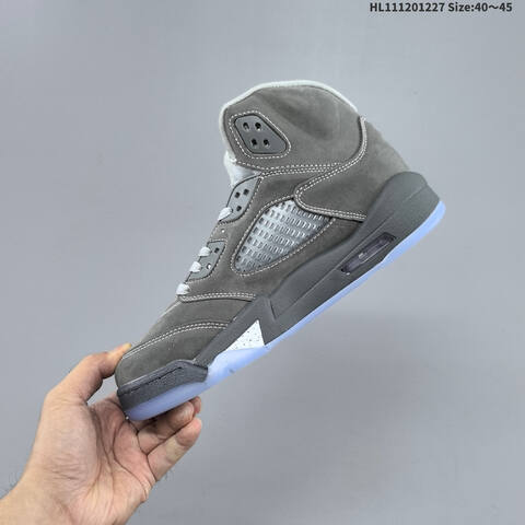Jordan Air Jordan 5 Retro Grey White Ice Blue EU 40-45 Basketball - Men's (BS-67228)