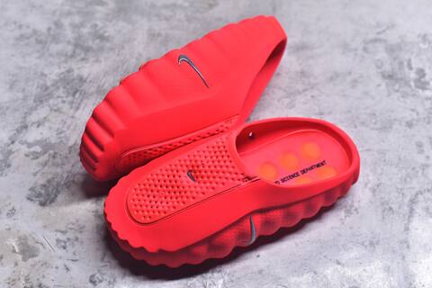 Nike Mind 001 Bright Red Orange Black Silver Slides (BS-59836)