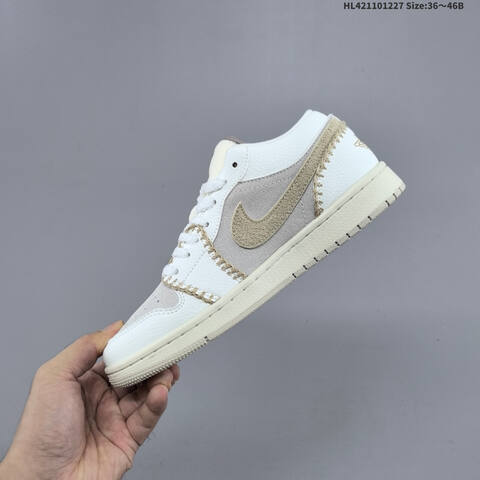 Jordan Air Jordan 1 Low White Brown Red Gold Animal Print EU 36-46 Lifestyle - Unisex (BS-67233)