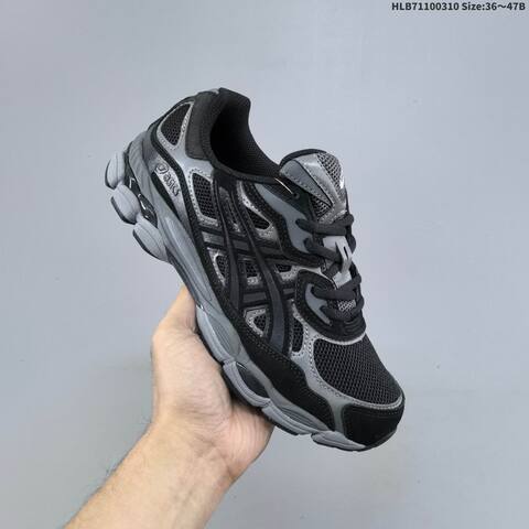 ASICS GEL-NYC Black Grey Navy White EU 36-47 Running Shoe Running Sneakers - Unisex (BS-69005)