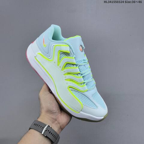 Nike KD 18 Light Blue Neon Yellow White Pink EU 36-46 Basketball Shoe - Unisex BS-61155