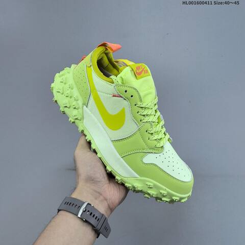 Nike Air Jordan 1 Element Gore-Tex Low Neon Yellow Lime Green With White And Orange Accents EU 40-45 Trail - Men s BS-66238