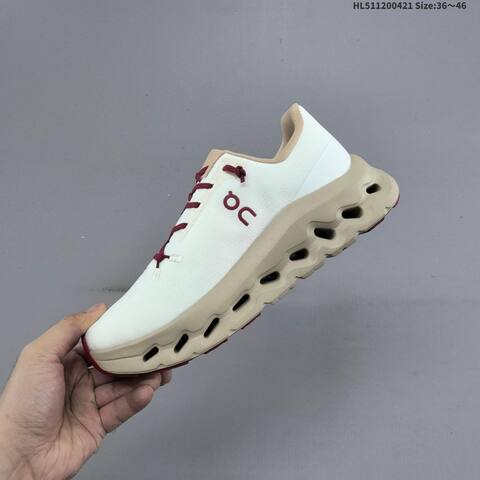 On Cloudtilt White Beige Burgundy EU 36-46 Running Shoe Running Sneakers - Unisex (BS-69590)