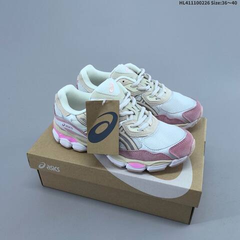 ASICS GEL-NYC White Pink Silver Cream EU 36-40 Running Shoe Running Sneakers - Unisex BS-69019