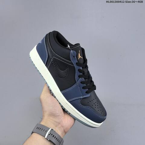 Jordan Air Jordan 1 Low Midnight Navy Black EU 36-46 Casual - Unisex BS-66232