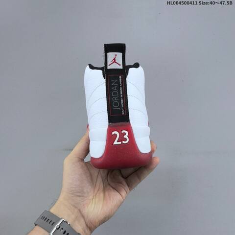 Jordan Air Jordan 12 Retro White Red Black 40 47 5 Basketball - Men's (BS-66248)