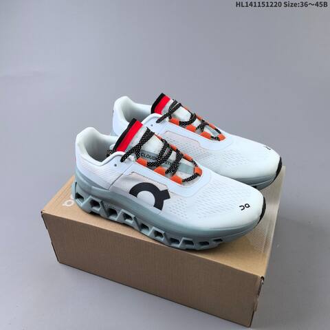 On Running Cloudmonster Paf White Gray Orange Red Black EU 36-45 Running Shoe Running Sneakers - Unisex (BS-69736)