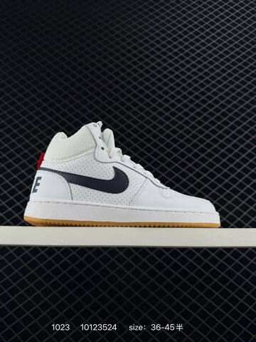 Nike Court Borough Mid White Grey Burgundy White Black Gum White Grey Blue White Red Black EU 36-45 5 Casual - Unisex (BS-74633)