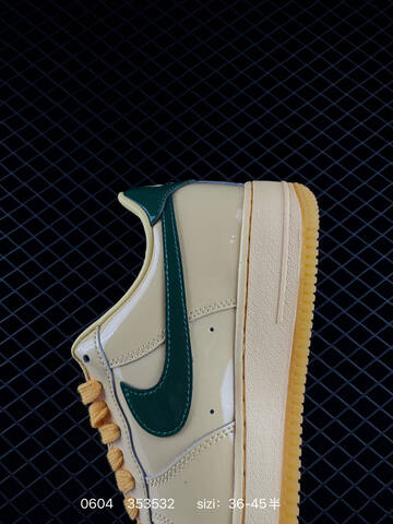 Nike Air Force 1 07 LV8 Beige Dark Green Yellow Gum EU 36-45 Skate - Unisex (BS-70992)