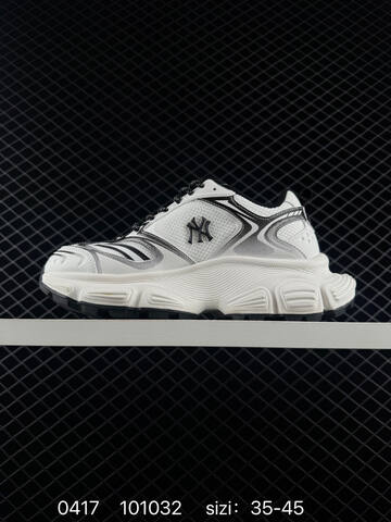 MLB NY Chunky Runner White Black Silver EU 35-45 Sneaker Casual Sneakers - Unisex